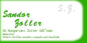 sandor zoller business card